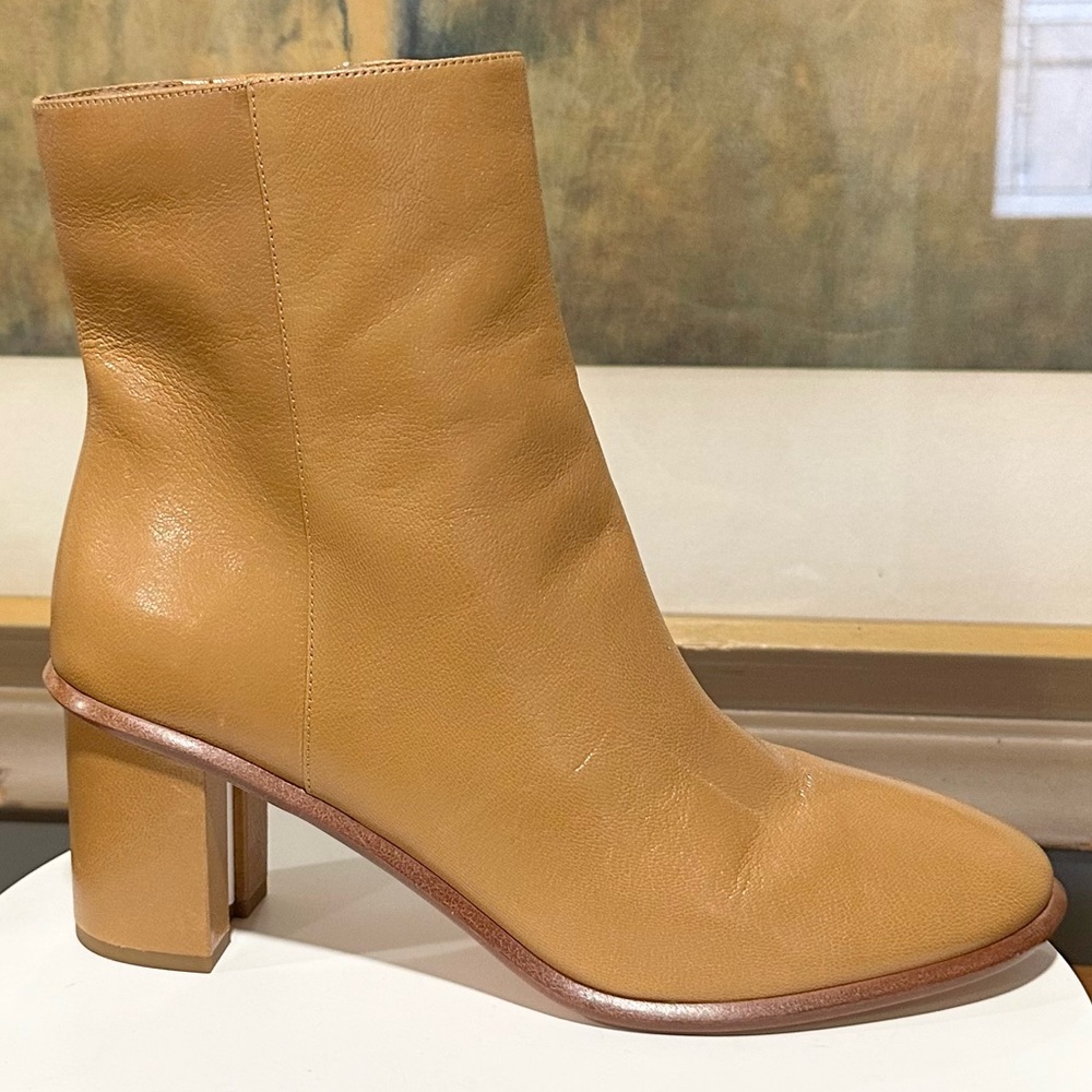 🌸TORY BURCH🌸 Brooke Stamped Heel Leather Bootie Size: 10.5 - Picture 4 of 16